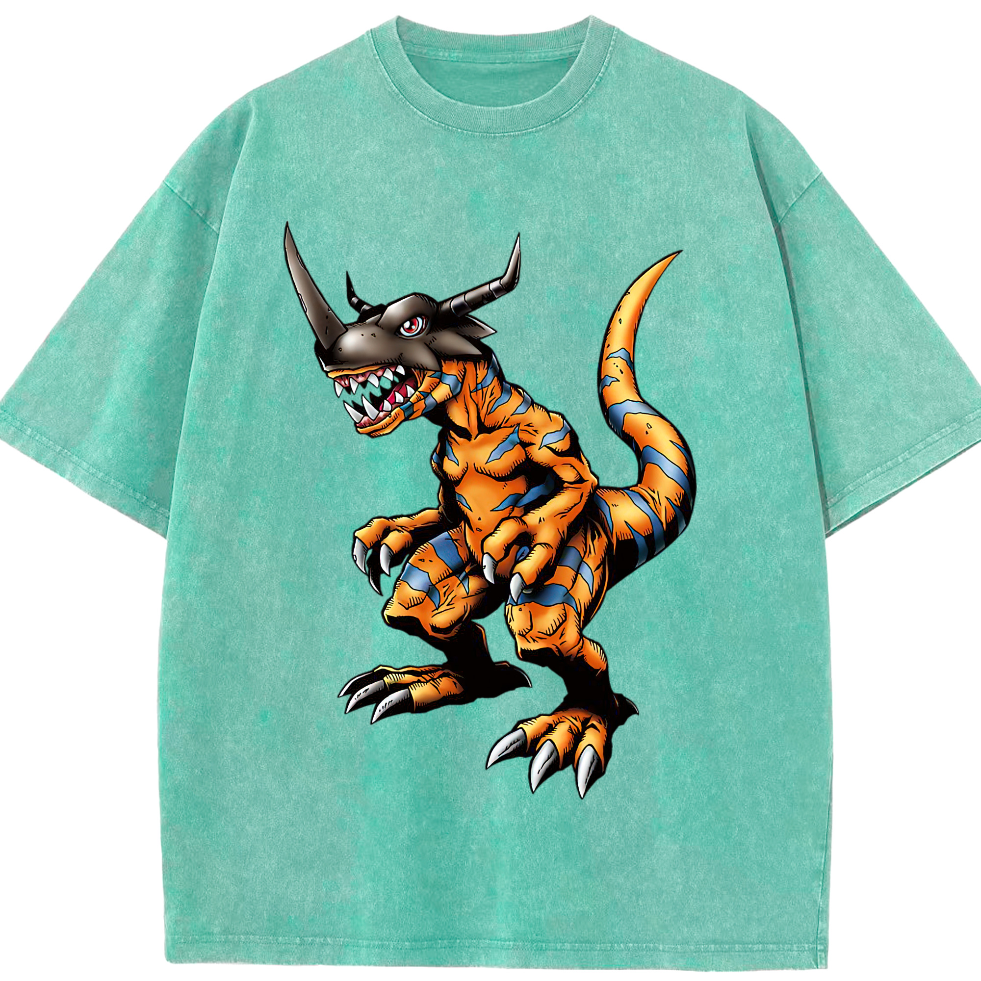 （画像用） Digimon デジタルモンスター/デジモン 綿100% ヴィンテージ風 半袖Tシャツ（フロントプリント）